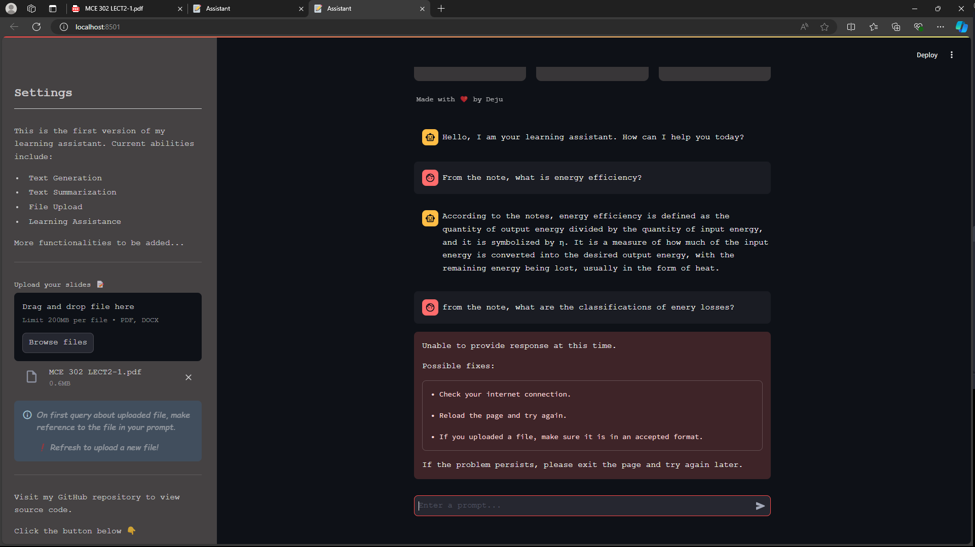 AI Learning Assistant
